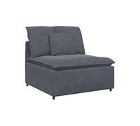 Canape droit fixe GENERIQUE stable 5 places en velours gris Gris