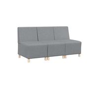 Canape droit fixe haba trading b.v. ALLURE 3 places en tissu grisclair