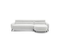 Canape droit fixe menzzo classique 3 places en tissu beige
