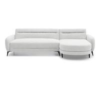 Canape droit fixe menzzo classique 3 places en tissu beige Blanc