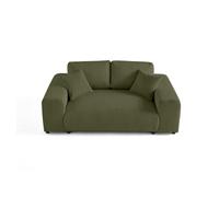Canape droit LISA DESIGN 2 places en polyester vert 178 x 178 x 79 cm