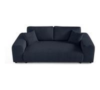 Lisa design Canapé droit Garance 3 places - Bleu foncé