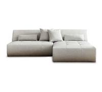 Onyx - canapé modulable d'angle réversible 4 places - en tissu - Gris clair