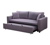 Canapé 3 places Convertible MENZZO - Saphir - Tissu Gris - Style Scandinave Moderne - Confort Moelleux