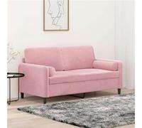 vidaXL Canapé 2 places Rose 140 cm Velours