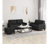 Canape droit vidaxl 2 places en simili-cuir noir 77 x 138 x 41 cm Noir G