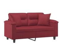 Canape droit vidaxl 2 places en simili-cuir rouge 77 x 150 x 80 cm rouge G