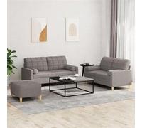 Canape droit vidaxl 2 places en tissu marron 77 x 138 x 41 cm Gris G