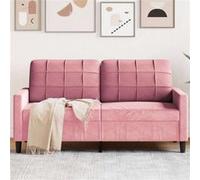 Canape droit vidaxl 2 places en velours rose 77 x 157 x 80 cm rose G