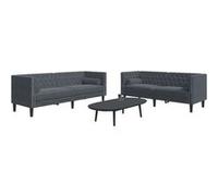 VIDAXL vidaXL Chesterfield - Gris foncé