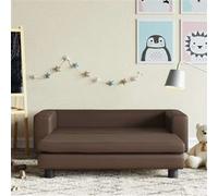 Canape droit vidaxl en simili-cuir marron 100 x 100 x 30 cm Marron G