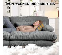 Canapé en chenille haut de gamme, confort optimal, accoudoirs rembourrés, sans ressorts pour une assise naturelle gris CANAPE