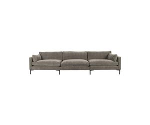Canapé en tissu gris, 5 places, uni, relax - Zuiver, Summer - 335x101x82 cm