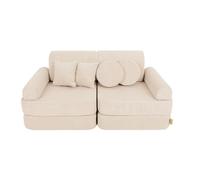 Canapé enfant modulable Pocket 120 cm 10 pcs velours côtelé écru SLIMCORD MeowBaby