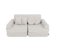 Canapé enfant modulable Pocket 120 cm 10 pcs velours côtelé gris SLIMCORD