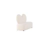 Canapé enfant tissu bouclette Cour - Blanc - Polyester Bois FSC