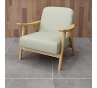 Canapé-Fauteuil Confortable, Tables de Salle à Manger, chaises et Ensembles de canapés, Pieds en Bois Massif et revêtement en Cuir, idéal for Les cafés, Les boutiques(Green,70 * 70 * 76cm)