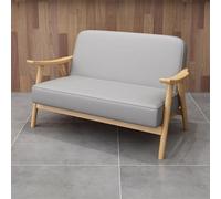 Canapé-Fauteuil Confortable, Tables de Salle à Manger, chaises et Ensembles de canapés, Pieds en Bois Massif et revêtement en Cuir, idéal for Les cafés, Les boutiques(Gray,120 * 70 * 76cm)