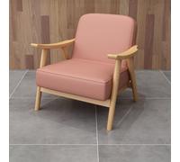 Canapé-Fauteuil Confortable, Tables de Salle à Manger, chaises et Ensembles de canapés, Pieds en Bois Massif et revêtement en Cuir, idéal for Les cafés, Les boutiques(Pink,70 * 70 * 76cm)