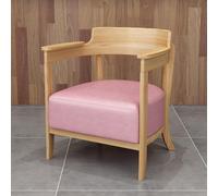 Canapé-Fauteuil Confortable, Tables de Salle à Manger, chaises et Ensembles de canapés, Pieds en Bois Massif et revêtement en Cuir, idéal for Les cafés, Les boutiques(Pink,70cm)