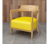 Canapé-Fauteuil Confortable, Tables de Salle à Manger, chaises et Ensembles de canapés, Pieds en Bois Massif et revêtement en Cuir, idéal for Les cafés, Les boutiques(Orange,70cm)
