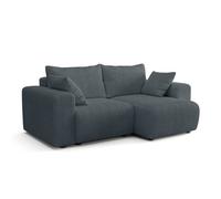 Generique Canapé fixe d'angle réversible BOGOTA 4 places Tissu gris anthracite 227 x 138 x 86 cm