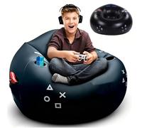 Canapé Gonflable pour Jeux vidéo, Fauteuil de Jeu avec ottomane, siège Lounge Gonflable avec Porte-gobelets et Poche latérale, fauteuils poires Confortables, Chaise pour décoration de Salle de Jeux