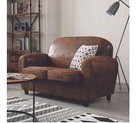 Canapé - HOME DECO FACTORY - Club - Esthétique - Confortable - Marron