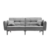 Canapé - HOME DECO FACTORY - Convertible - Ultra-compact - Gris