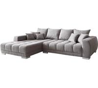 Canapé Josea microfibre gris pierre 300x220 cm Recamière à gauche canapé | panoramique