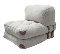 Canapé lit - 1 place - FOLD - Teddy Gris - 80 x 70 x 60 cm