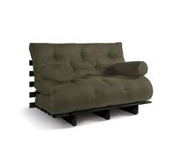 Canapé lit 120x200 - Slim Basic Black - Pascall Futon Kaki