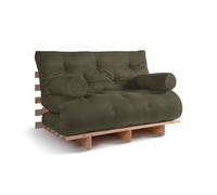 Canapé lit 120x200 - Slim Basic Classic - Pascall Futon Kaki