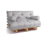 Canapé lit 140x200 - Slim Comfort Classic - Pascall Futon Gris Clair