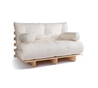 Canapé lit 140x200 - Slim Exclusive Classic - Pascall Futon Ecru