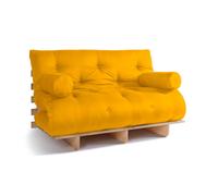 Canapé lit 140x200 - Slim Exclusive Classic - Pascall Futon Jaune