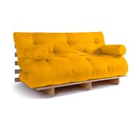 Canapé lit 160x200 - Slim Basic Classic - Pascall Futon Jaune