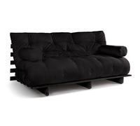 Canapé lit 180x200 - Slim Comfort Black - Pascall Futon Noir