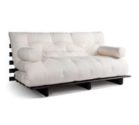 Canapé lit 180x200 - Slim Exclusive Black - Pascall Futon Ecru