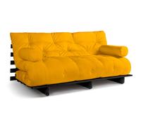 Canapé lit 180x200 - Slim Exclusive Black - Pascall Futon Jaune