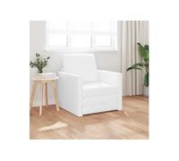 Canapé Lit 2 en 1 Blanc 74x77x81 cm en Faux Cuir