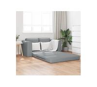 vidaXL Canapé-lit 2 en 1 Tissu Gris clair 148 x 71 x 83 cm