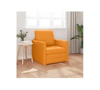 vidaXL Canapé-lit 2-en-1 Jaune foncé 74x77x81 cm Tissu
