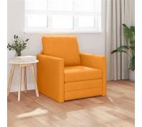 vidaXL Canapé-lit 2-en-1 Jaune foncé 74x77x81 cm Tissu