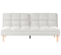 Canapé-lit 3 Places Convertible Clic-Clac Inclinable en Tissu Matelassé Blanc Ca