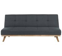 Canapé Lit 3 Places en Tissu Gris Foncé avec Espace Couchage Confotable pour Salon Moderne Beliani