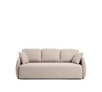 Canapé-lit 3 places Laira en chenille beige, 218 cm, certifié FSC Mix.