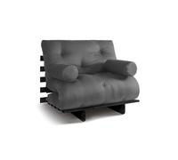 Canapé lit 90x200 - Slim Basic Black - Pascall Futon Gris