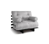 Canapé lit 90x200 - Slim Basic Black - Pascall Futon Gris Clair
