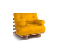 Canapé lit 90x200 - Slim Basic Classic - Pascall Futon Jaune